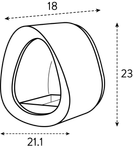 essential vogelfutterhaus 18cm faseriges grau